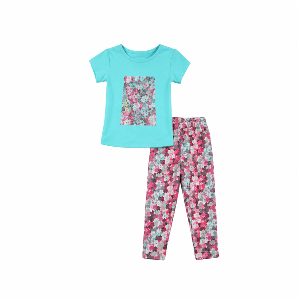 [520-1067871] Pijama de dos piezas para niña Exclusive turquesa