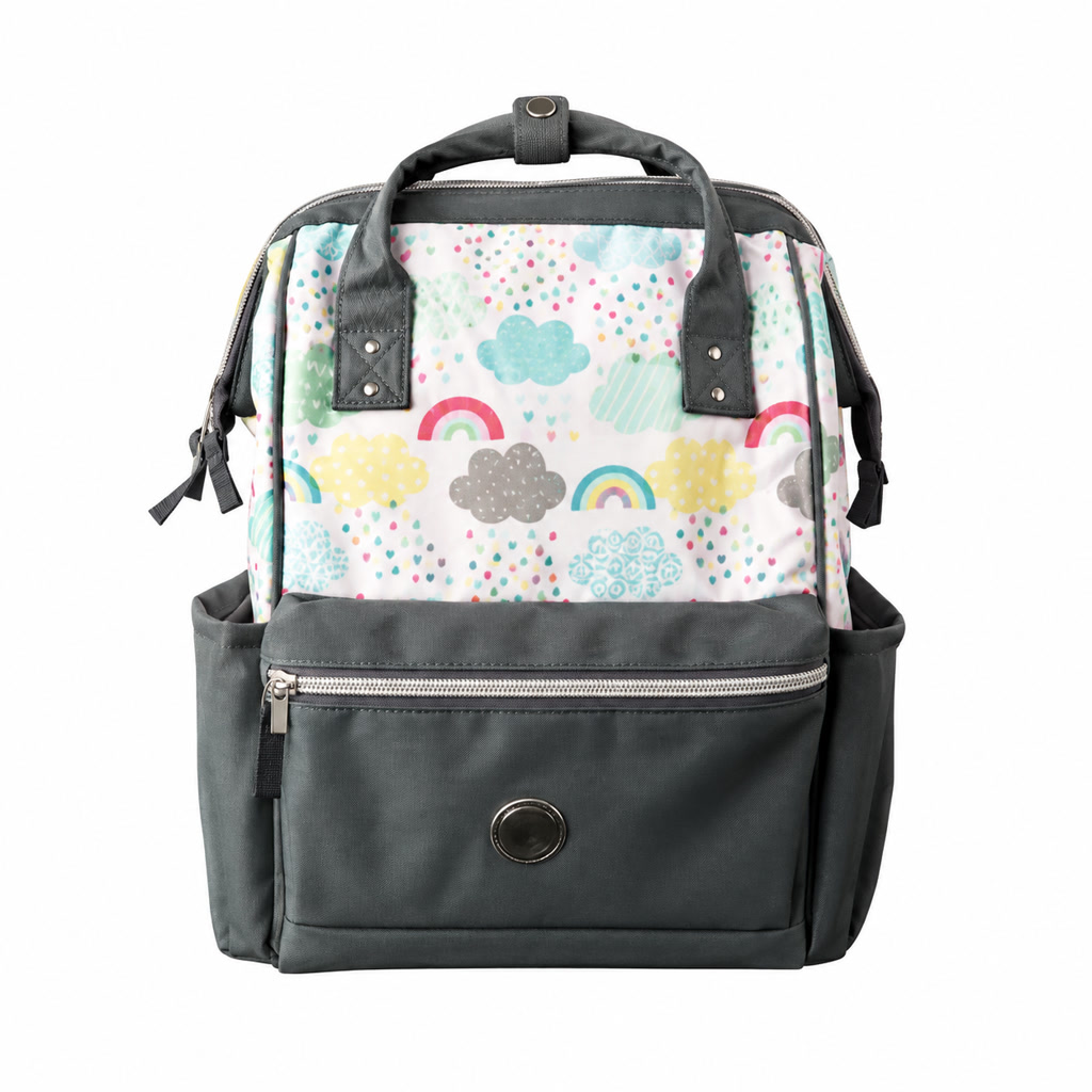 [BP033] Pañalera tipo mochila con estampado de colores