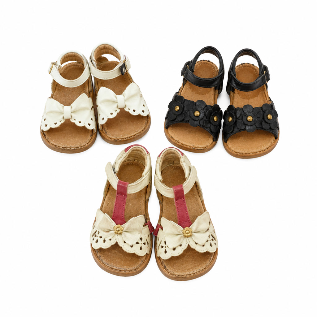 [DLM-5317] Sandalia de verano para niña con moño frontal (31-35)