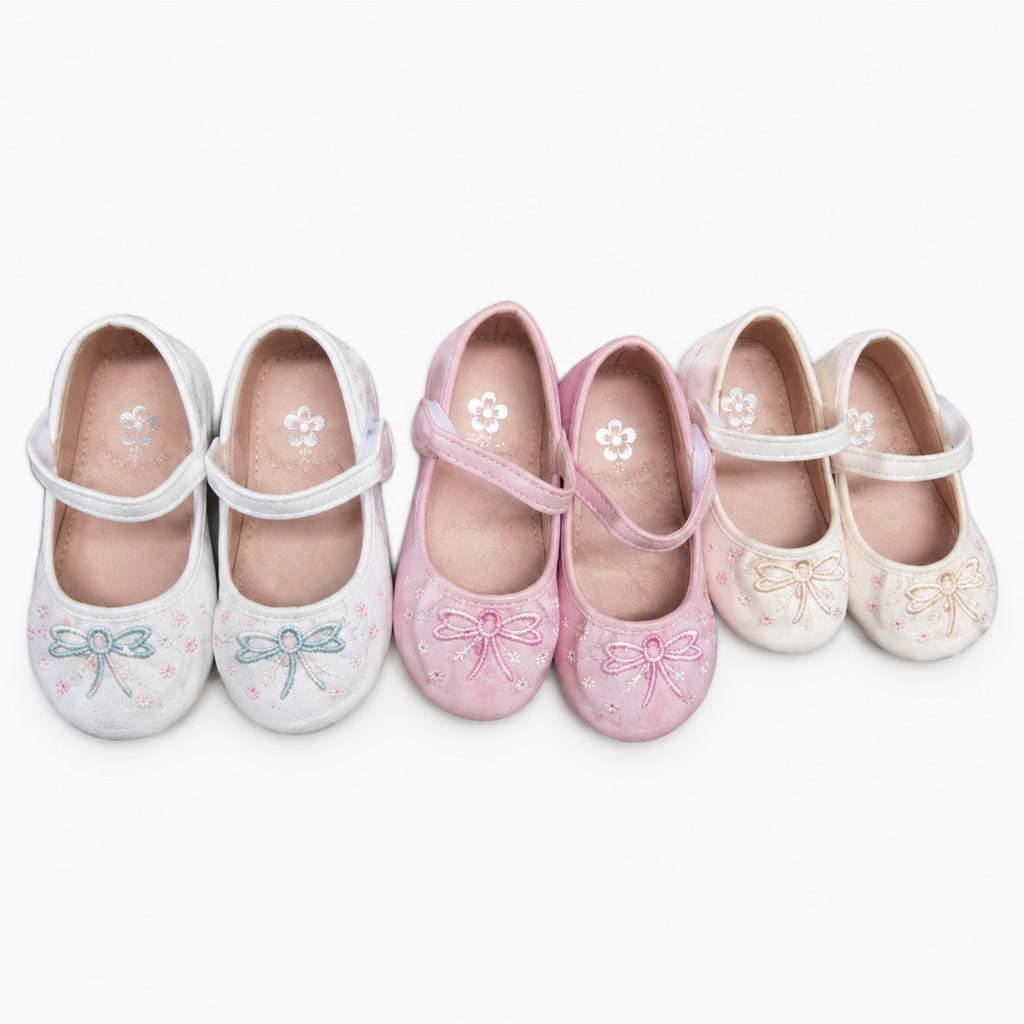 [DLM-4171] Zapato de charol para niña con flores en el empeine (26-30)
