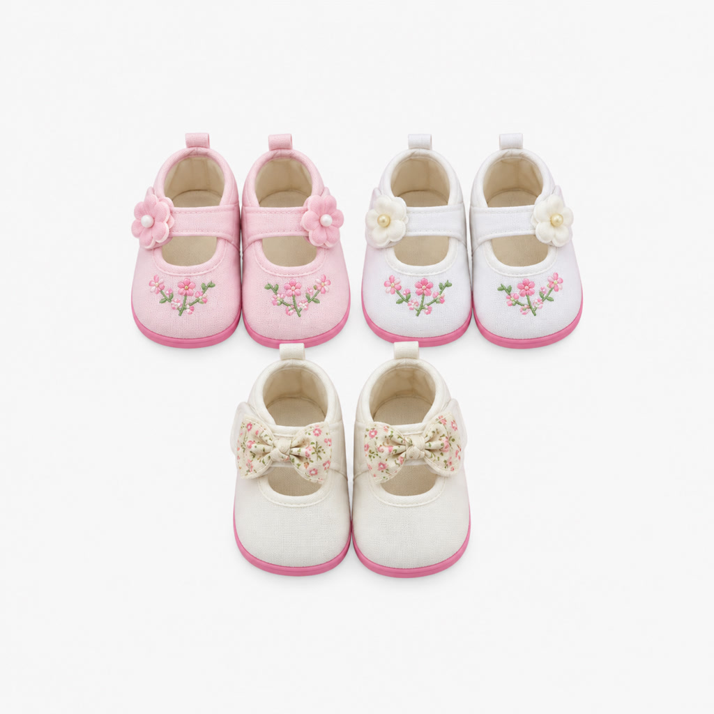 [DLM-2795] Zapato de charol para niña con flor y correa en el empeine (21-25)
