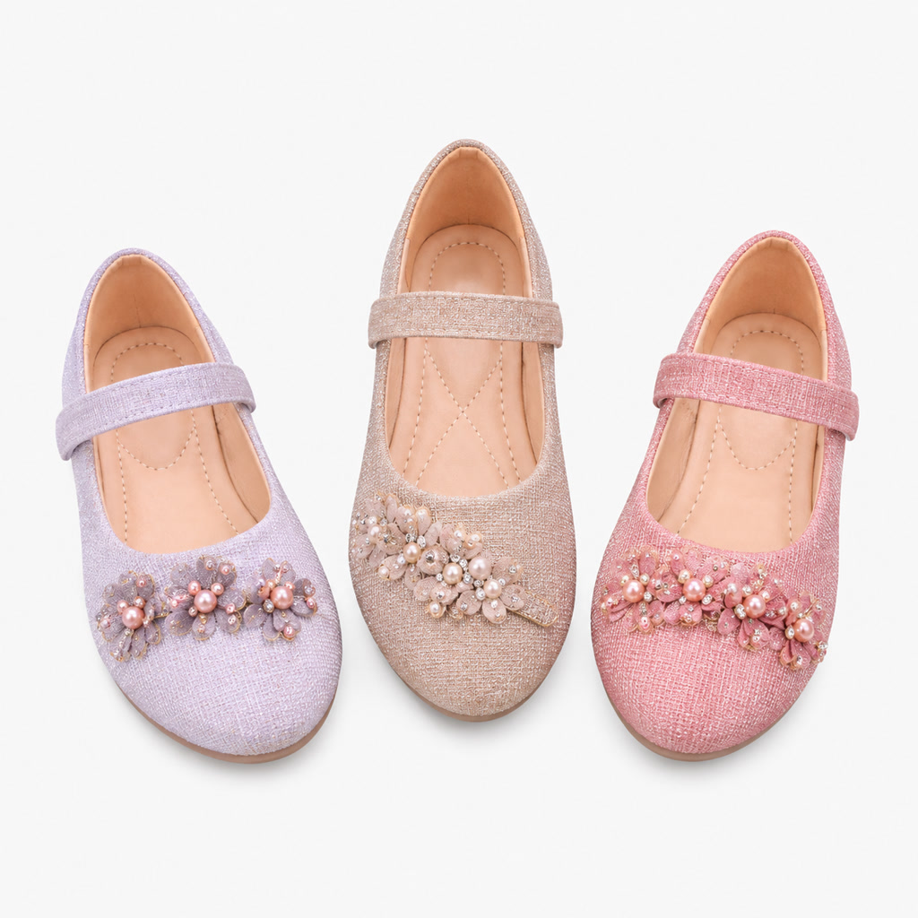 [DLM-1820] Zapato de charol para niña con hebilla rectangular y moño pequeño (26-30)