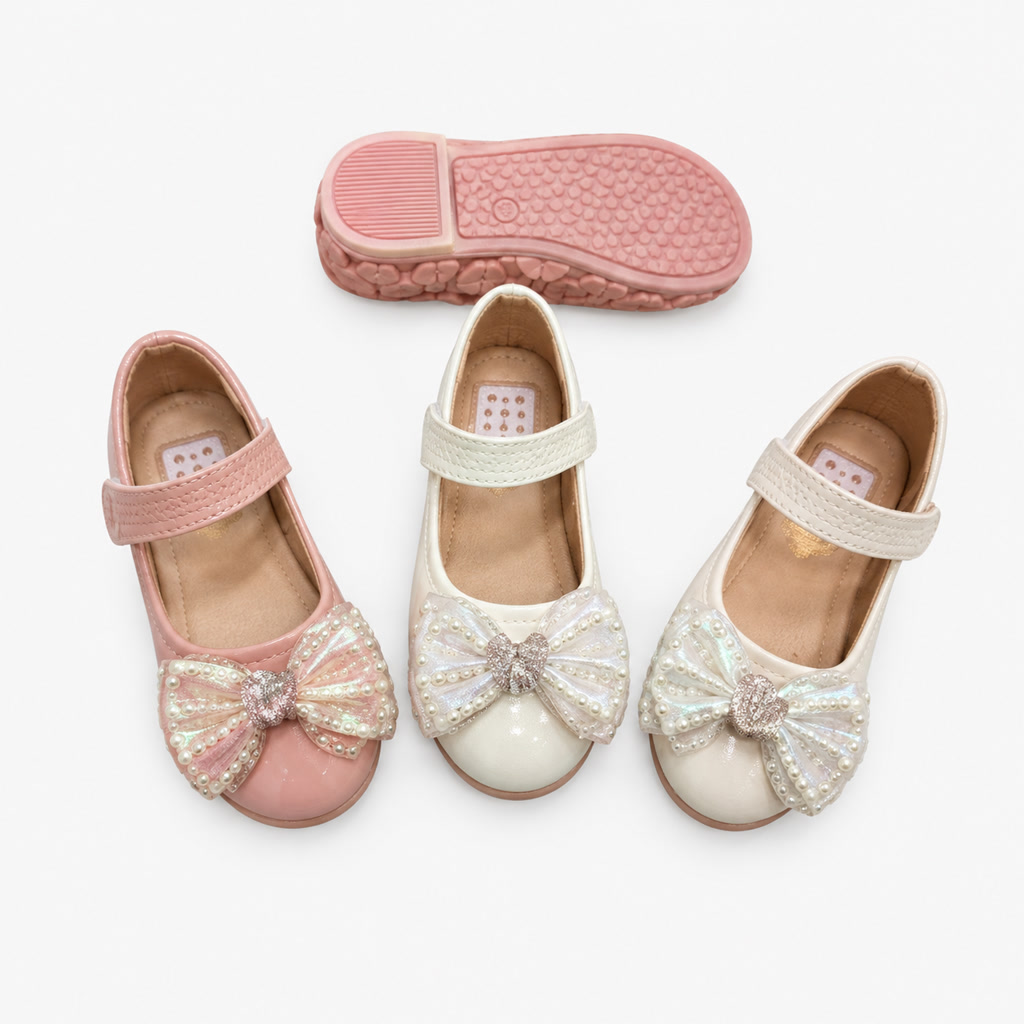 [DLM-1748] Zapato de charol para niña con moño de lazos anchos (26-30)