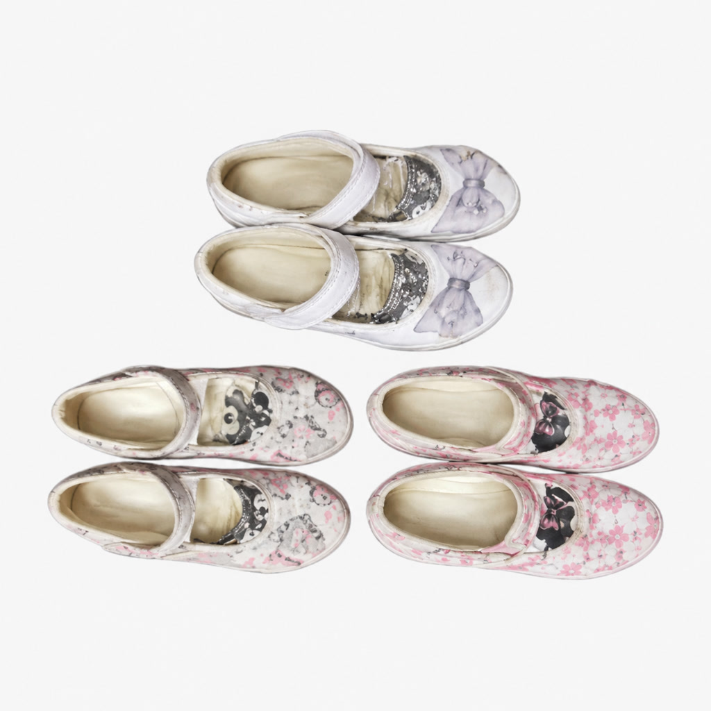 [DLM-3525] Zapato de charol para niña con moño de malla y correa fina (26-30)
