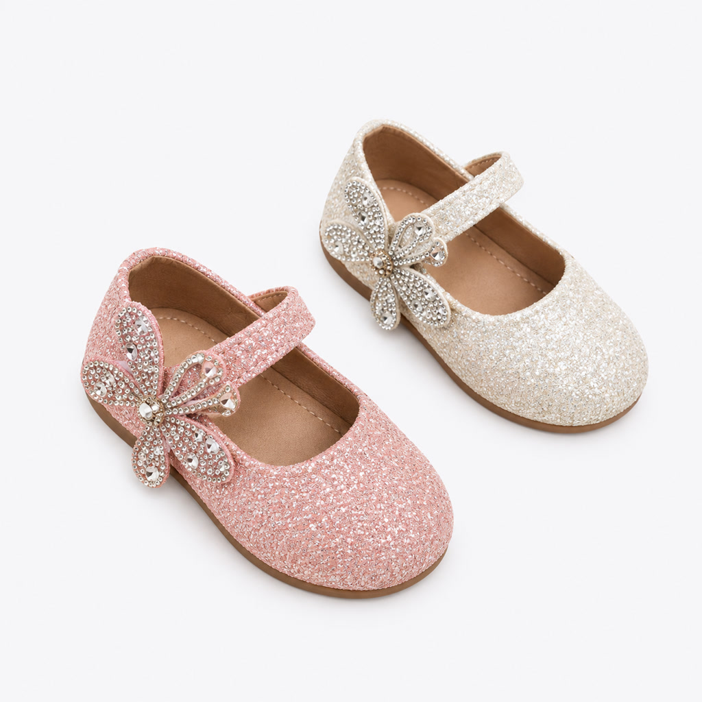 [DLM-1439] Zapato de charol para niña con moño plano lateral (26-30)